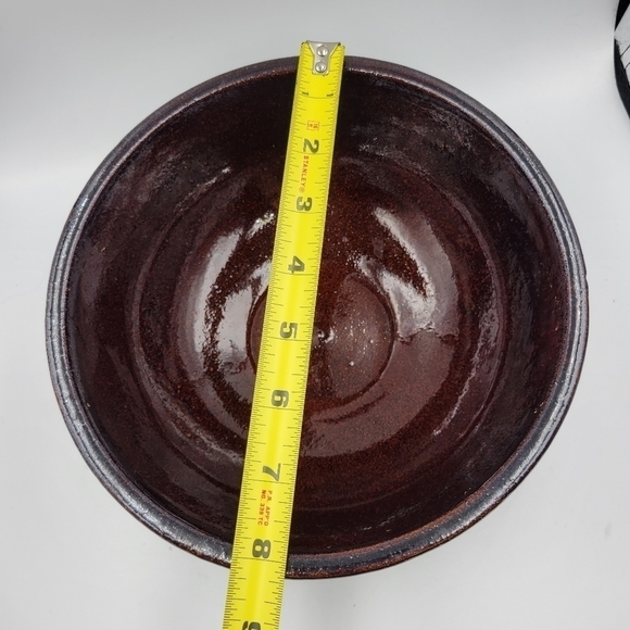 Studio Pottery Brown Glaze Made in the USA Dough Bowl - Picture 6 of 6